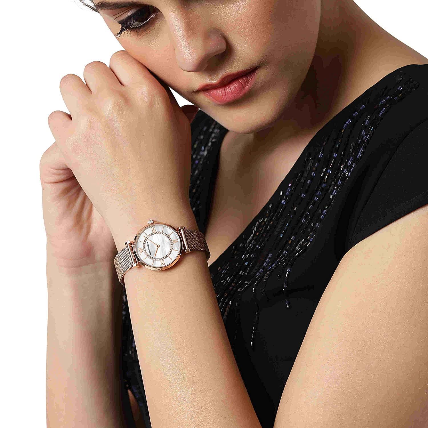 Emporio Armani AR11320 Two-Hand Rose Gold Stainless Steel Women's Watch - Watch Home™ Emporio Armani AR11320 Two-Hand Rose Gold Stainless Steel Women's Watch - Watch Home™